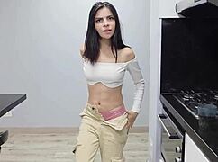 the house is a beautiful woman stripping naked for client 😍