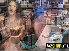 Latin curly babe gets deeply penetrated by horny officer in office, slapped and fingered hard