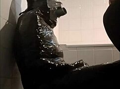 Sophie La Larve, my slave, in ultimate mummification and fellatio