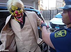 I, Officer Charlie, arrest Gibby the clown and give him an ultimatum.