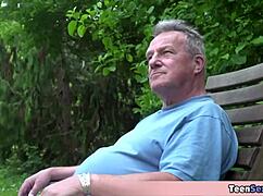 I see the cute brunette nurse jump on her older patient's cock, and the treatment seems effective.