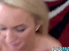beautiful blonde emily austin gives pov blowjob and gets fucked hard!