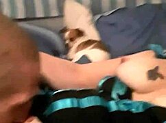 Hoss competes in an eating challenge with Midnightrose, incorporating licking techniques and toy elements for added fun.