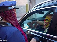 I, Officer Charlie, arrest Gibby the clown and give him an ultimatum.