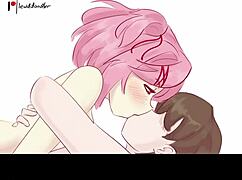 Thick Natsuki rides cowgirl style for intense creampie action with kissing