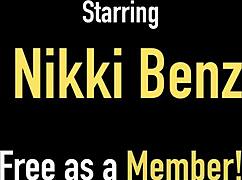 Playful nikki benz in high heels masturbating outdoors 😘