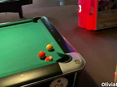 Pool game turns into slutty blowjob in public toilet