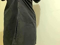 The hijab arabic secretary sends a video to her boss