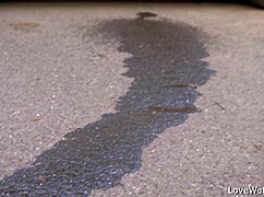 sally's outdoor pissing scene in public