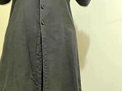 The hijab arabic secretary sends a video to her boss