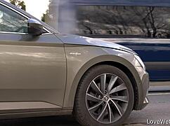 sally's outdoor pissing scene in public