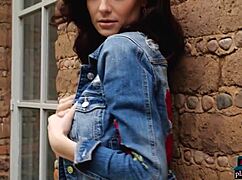 all natural perfect tits brunette playboy model jessi fierce solo outdoor