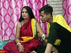 The lonely step-aunt, feeling alone, invites her step-nephew for hardcore rough homemade sex.