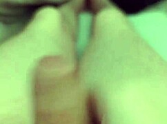 Relaxing masturbation with big homemade cock