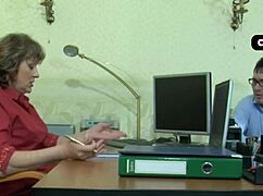 he left his female boss with a mouthful after their office encounter