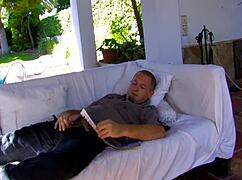 Tabitha James chases black cock in interracial scenes