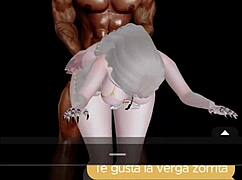 I watch that big black cock stretch her tight teen pussy