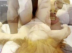 natasha fiori's big ass bent over shaved pussy tease interracial