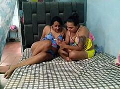 cheating wife meets husband's lover for rough pussy licking and mutual masturbation 😈👅