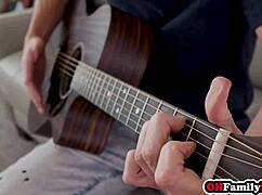 Petite tattooed teen tess thompson masturbates then hardcore pov fucking