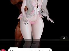 I watch that big black cock stretch her tight teen pussy