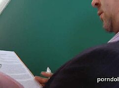 LOVESOME COLLEGE coed SEDUCED by older TEACHER, hardcore penetration reality