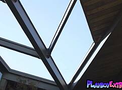 damn renee olstead's huge boobs bounce as she strips playin guitar