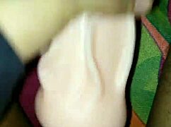 Jumbo Cup Handjob Sprays Cum All Over Silicone Tits