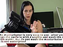 Slave milked after anna's toy review