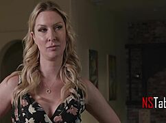 Step-mommy's squeezin' out the poison from her boy's shaved pussy so he can focus on army stuff... ugh