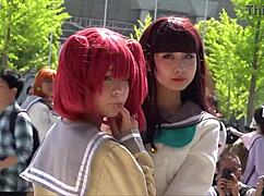 i love doing love live sunshine cosplay its so fun and cute