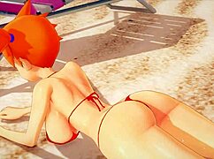 Misty's Bikini Ripped For Triple Beach Penetration Chaos