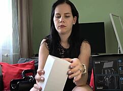 Slave milked after anna's toy review