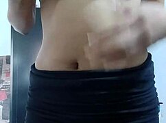 innocent latina teen's perfect curvy big tits spied on hidden cam