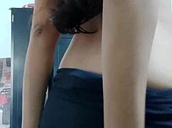 innocent latina teen's perfect curvy big tits spied on hidden cam