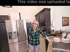 Stepmom Crystal Clark Jerks Young Cock To Orgasm In CFNM