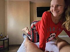 Blonde Whore Gulps Huge Cock Cum Mirror Facial Bliss