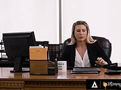 Kenna James dominates MILF boss Ariel X roughly!