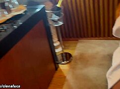 stepbrother fucks me hard before dinner with fingers in my ass!