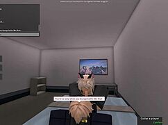 yo blonde roblox cat girl goes wild fucking blondie's huge cock nonstop