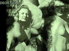 secret vintage mermaids reveal hairy pussies and natural tits in retro fantasy