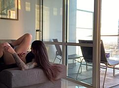 Sunset encounter turns intimate in la with creampie finish