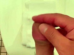 japanese amateur strokes cock furiously then shoots massive load