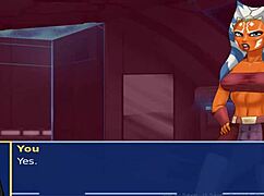 Star Wars BDSM Game Maledom Masters Train Orange Slut Boobs and Whore Tits