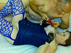 granny blues vibes her pussy with foreplay toy till cum