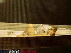 your busty neighbour spreads legs flashing huge natural tits while fingering to orgasm