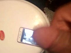 cum blasts everywhere for this black dick lover