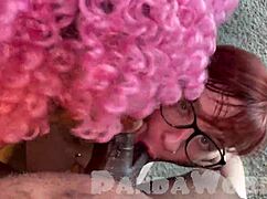 Hey ebony slut shares sloppy BJ with fat PAWG