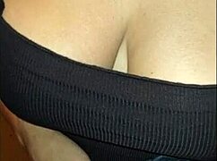 chubby latina street whore mommy flashes huge tits outdoors