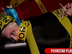 ebony bodybuilder boys chris blackwood and kris k stretch leya falcon's big tits and ass wide